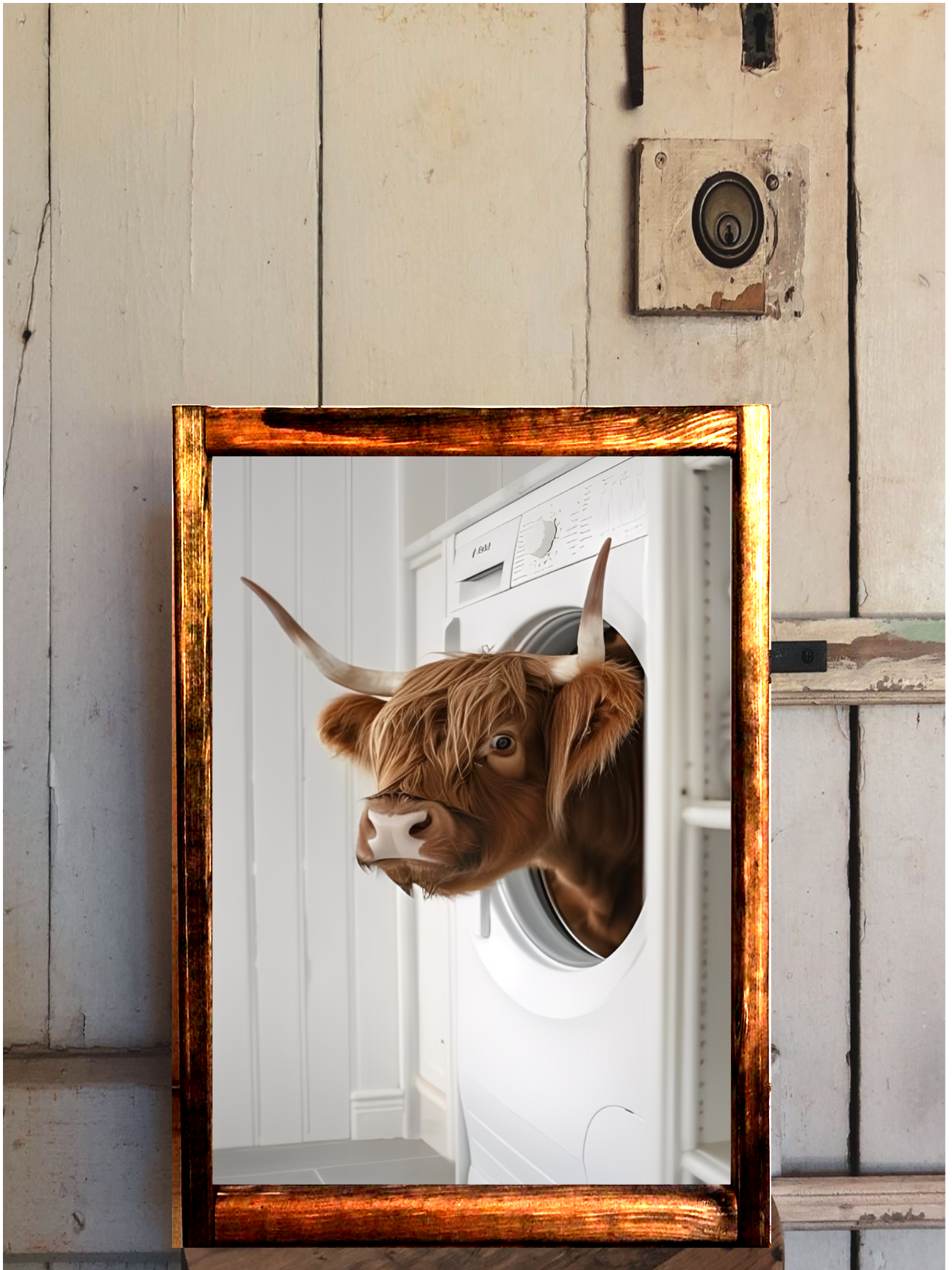 Laundry Room Highland Cow
