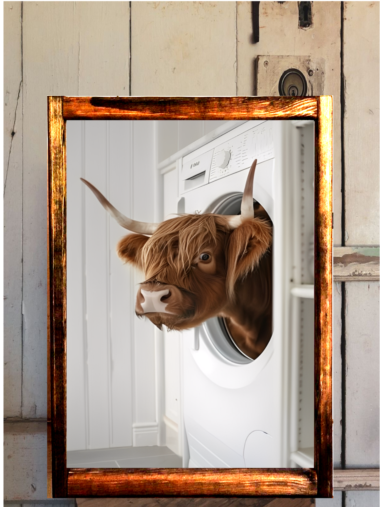 Laundry Room Highland Cow