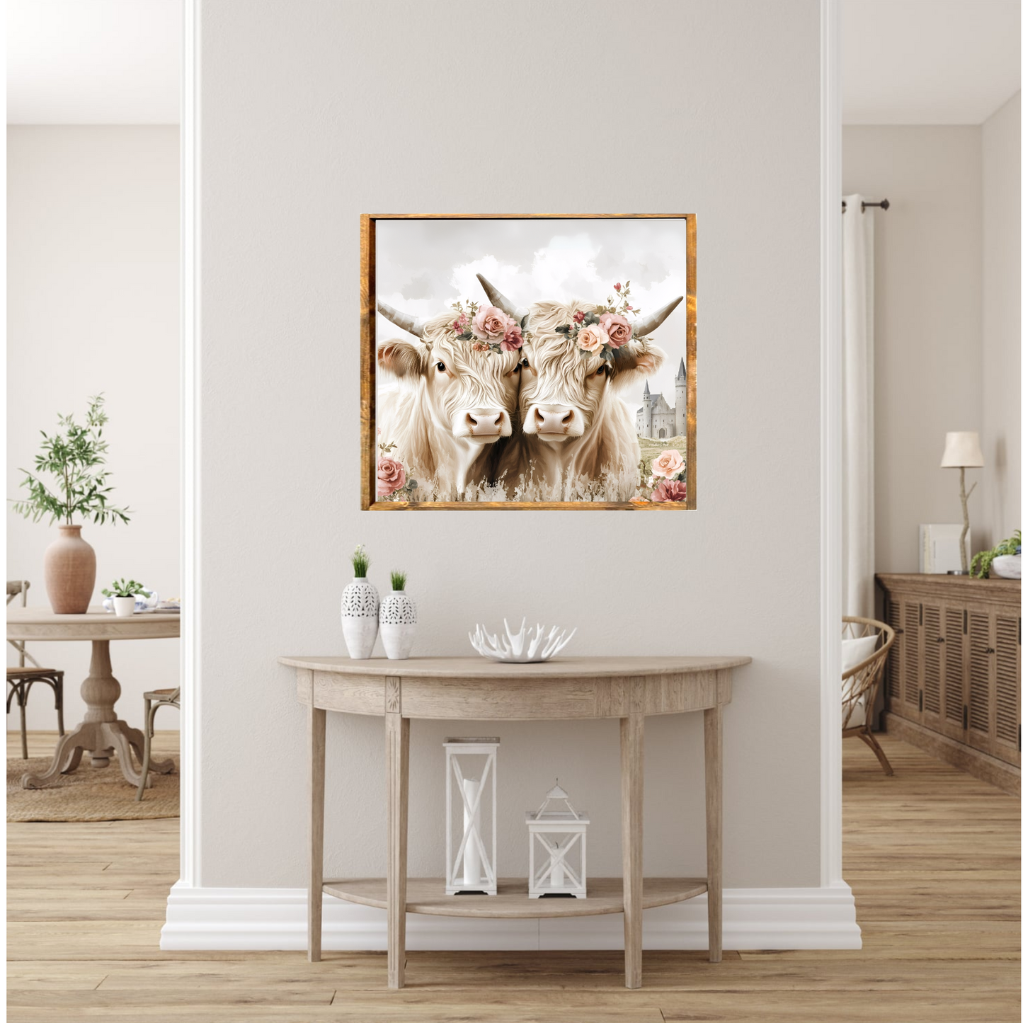 Sister's Highland Cow Farmhouse Sign