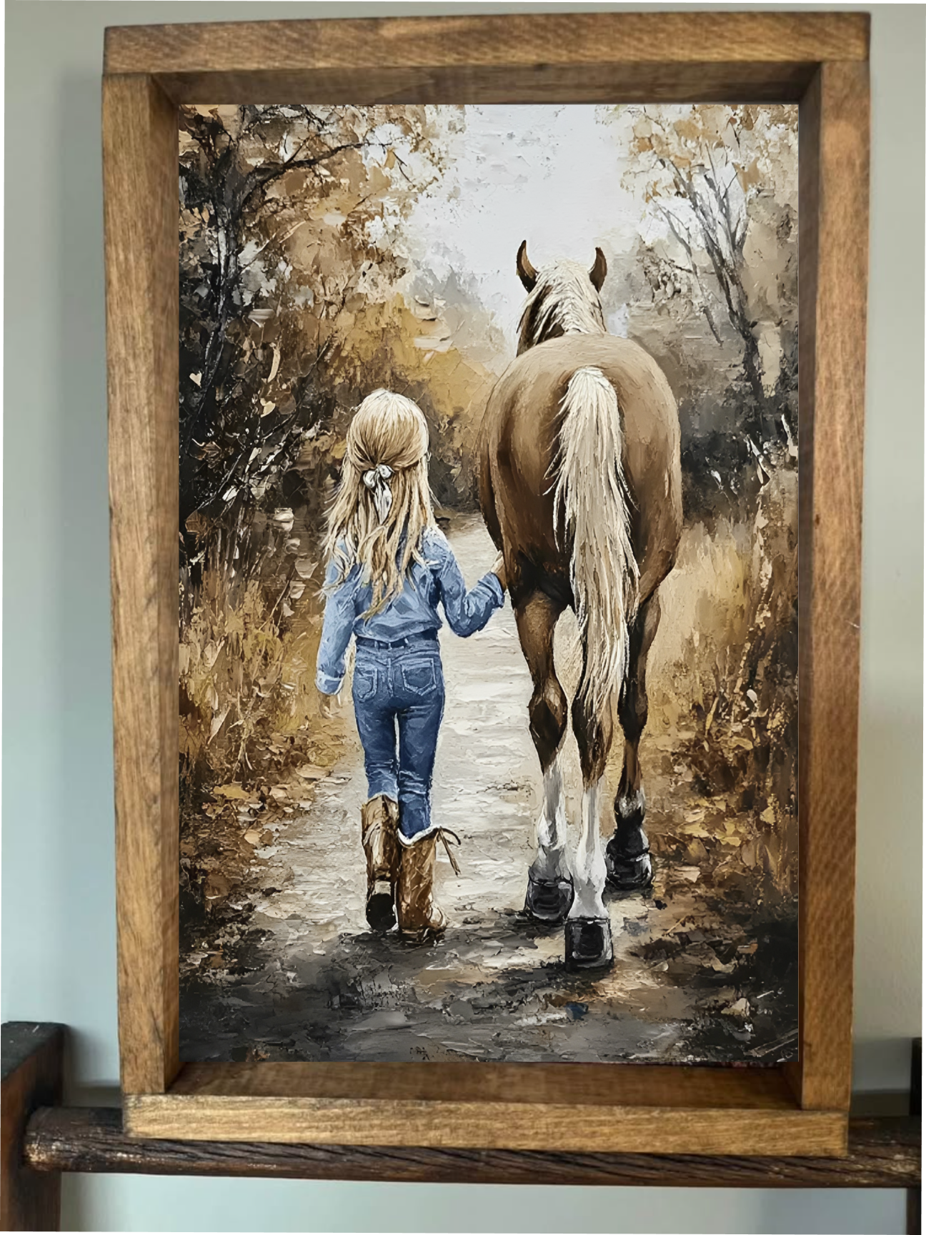 A Girl and Her Friend Farmhouse Sign