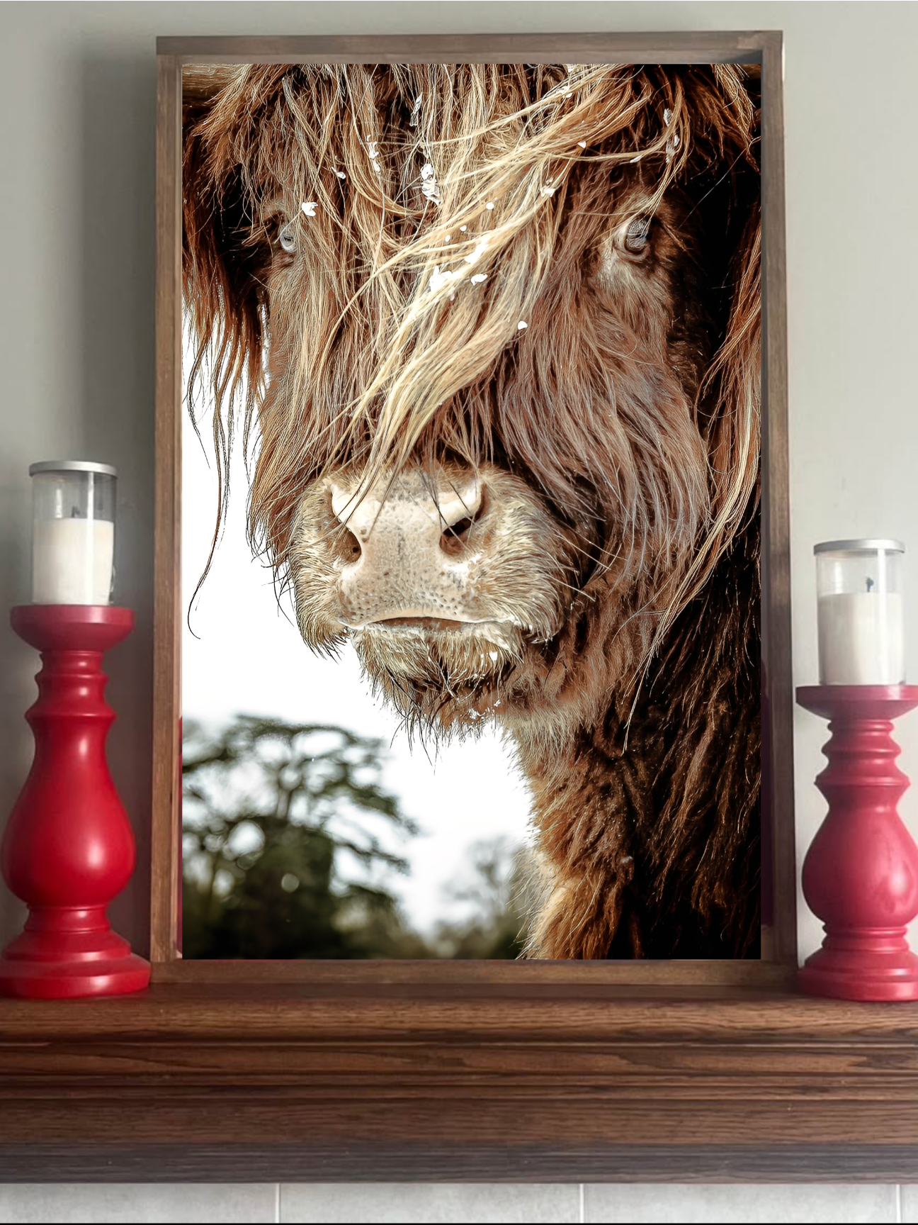 Always on the Phone Highland Cow Farmhouse Sign – Stir Crazy Signs