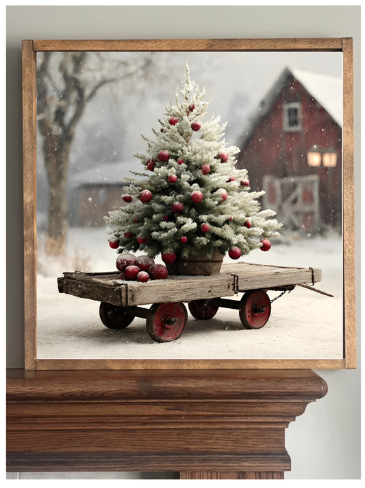 Baby Christmas Tree Farmhouse Sign