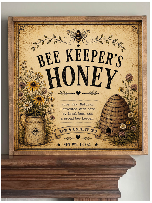 Bee Keepers Honey Farmhouse Sign