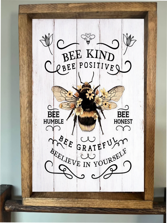 Bee Kind Farmhouse Sign