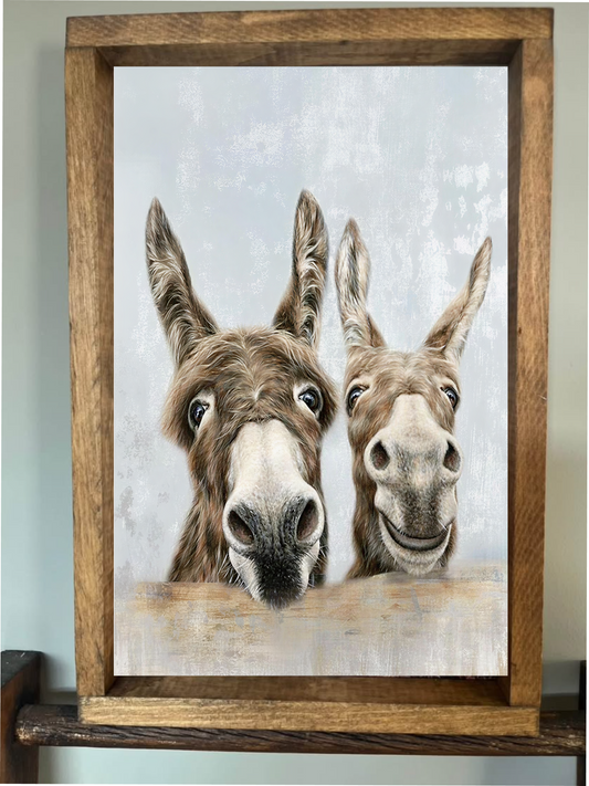 Best Friend Donkeys Farmhouse Sign