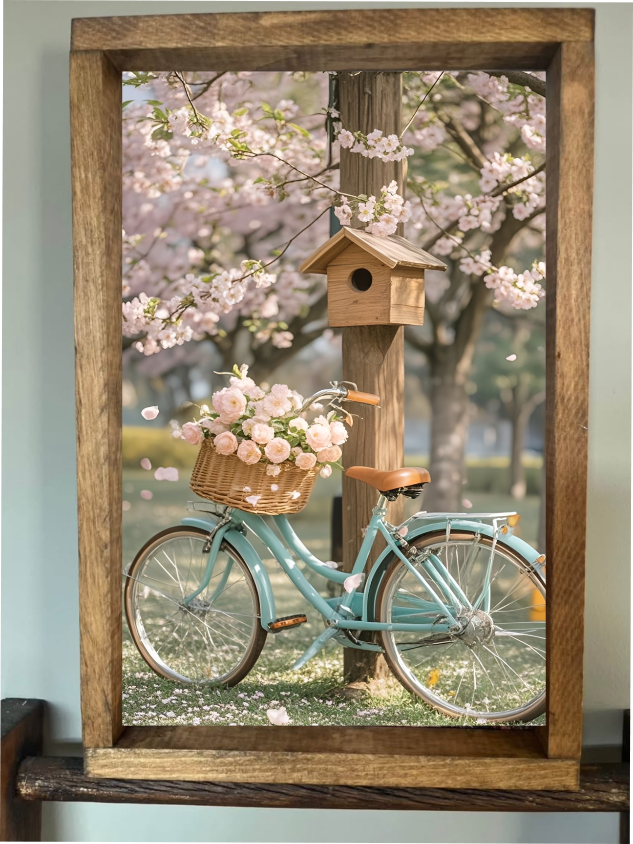 Bike and Blossoms Farmhouse Sign