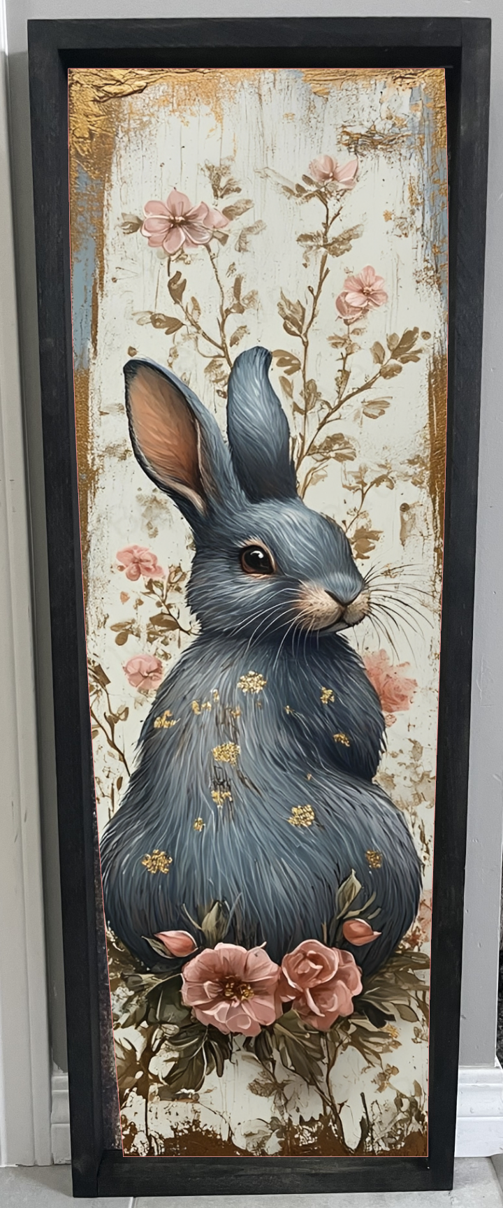 Blue Bunny Farmhouse Sign