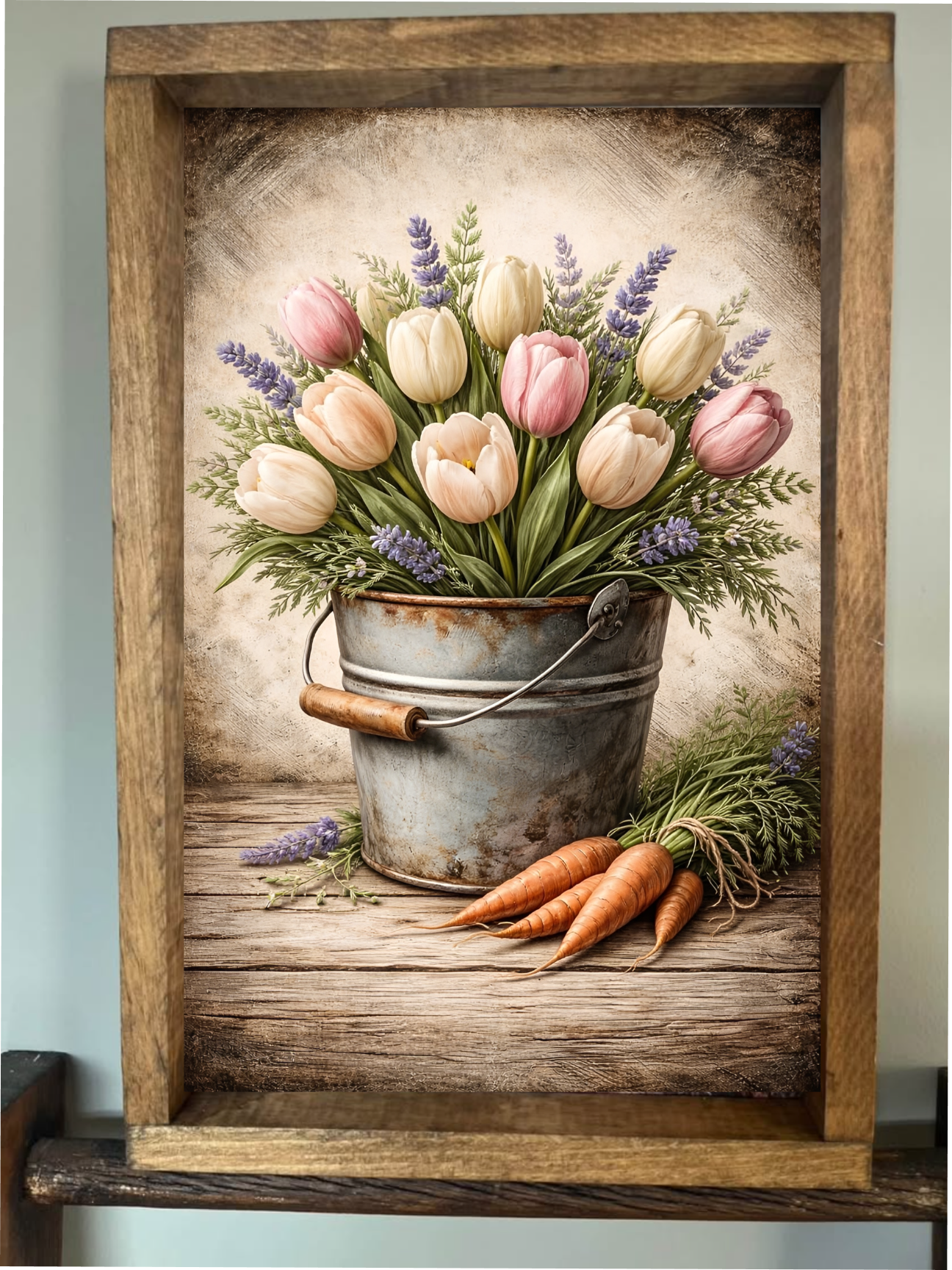 Colored Tulips Farmhouse Sign