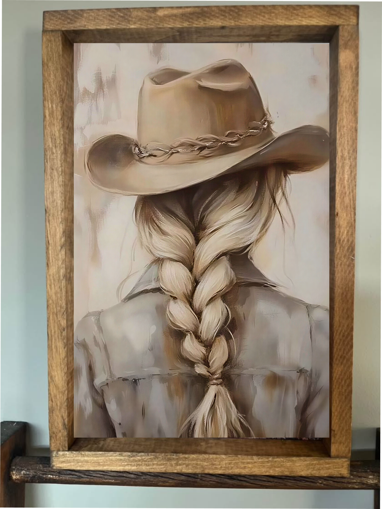 Cowgirl Braid Farmhouse Sign