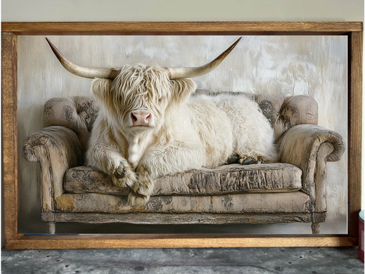 Don't Bug Me Highland Cow Farmhouse Sign