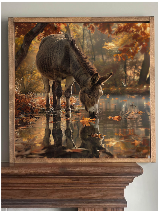 Fall Donkey Farmhouse Sign