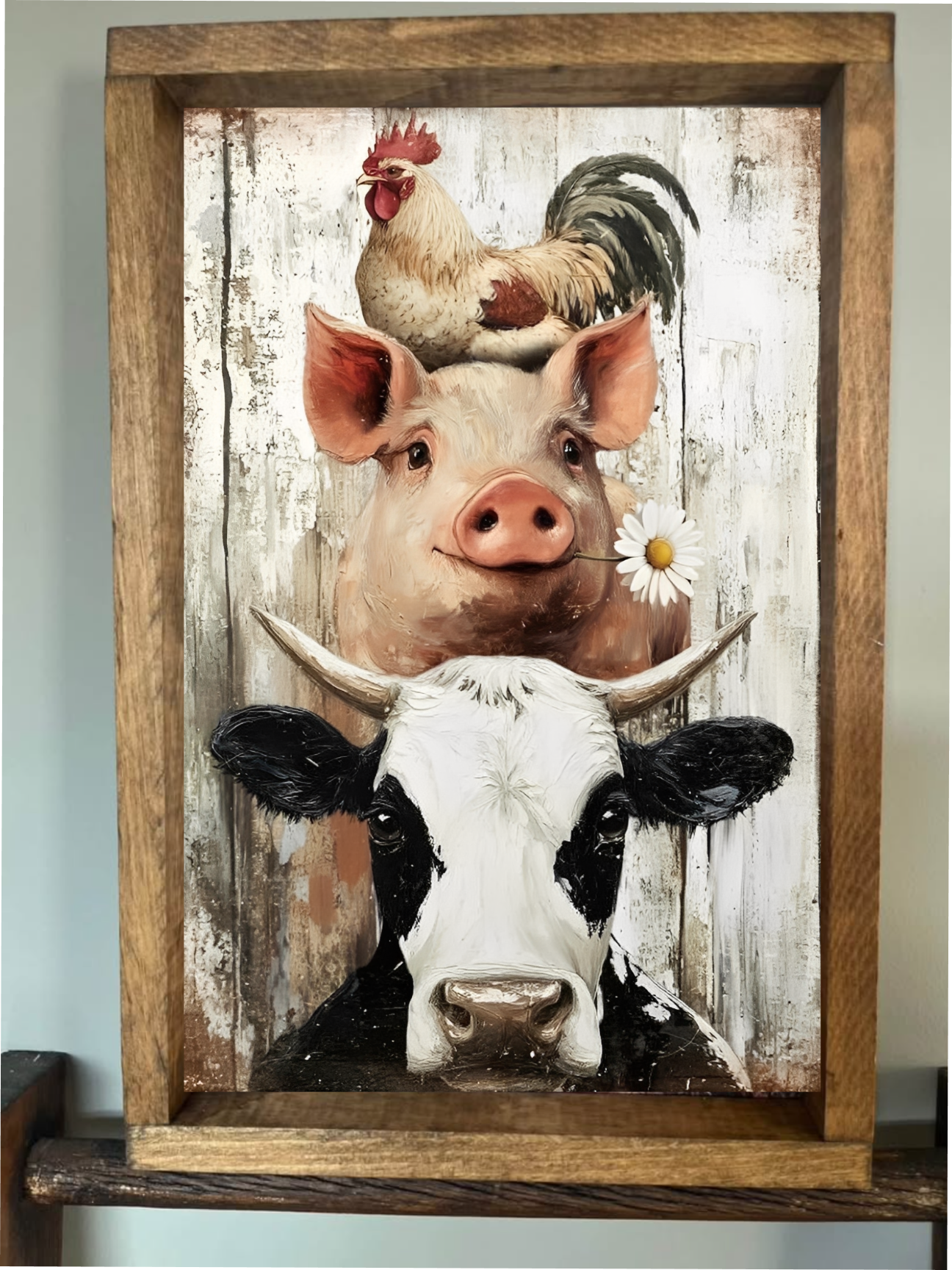 Farm Animal Set Farmhouse Sign