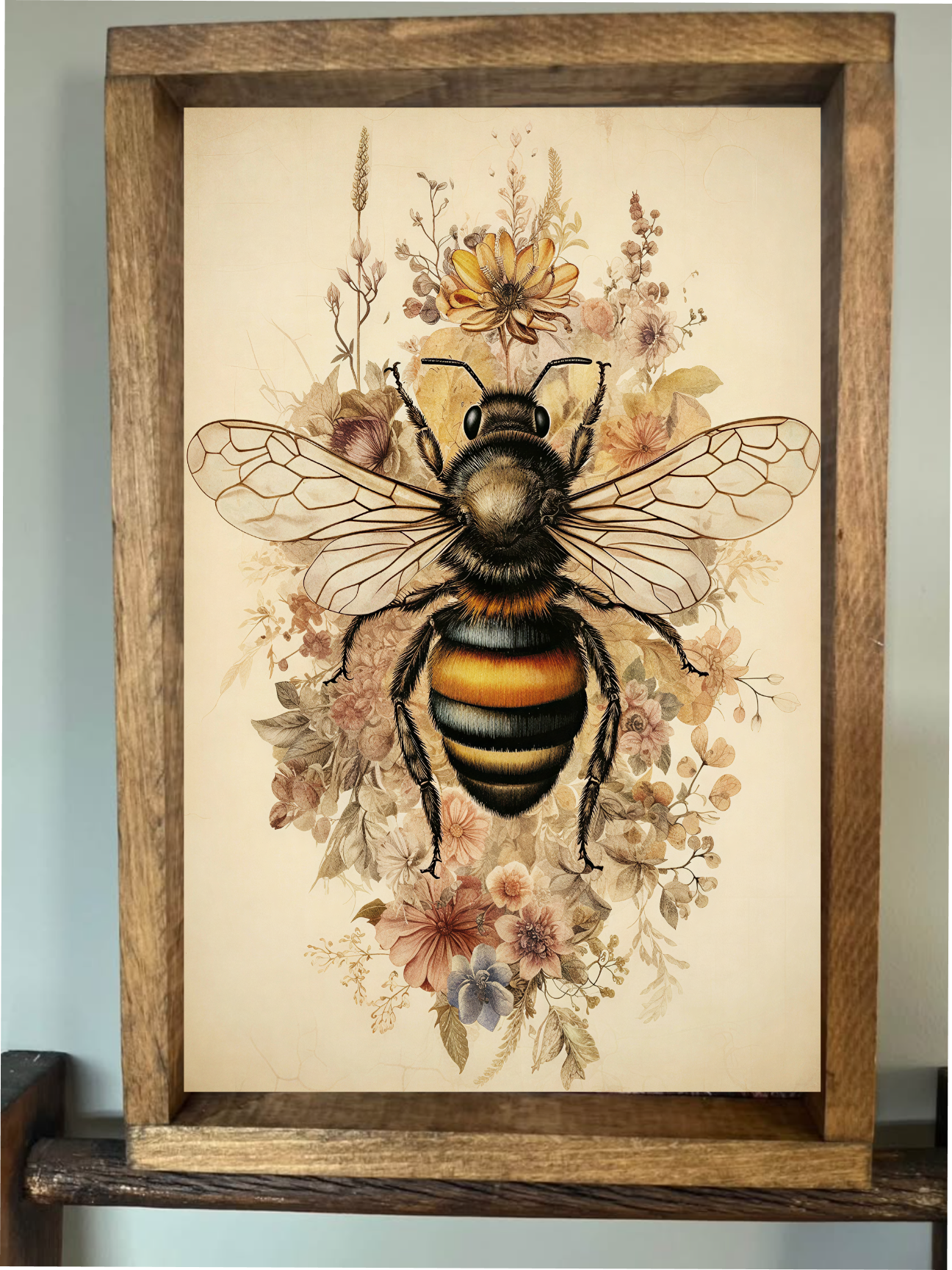 Flower Bee Farmhouse Sign