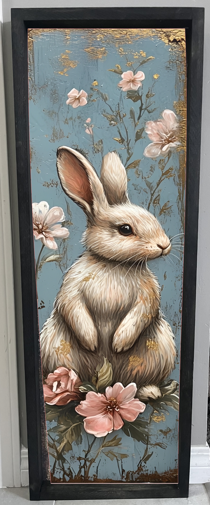 Flower Bunny Farmhouse Sign