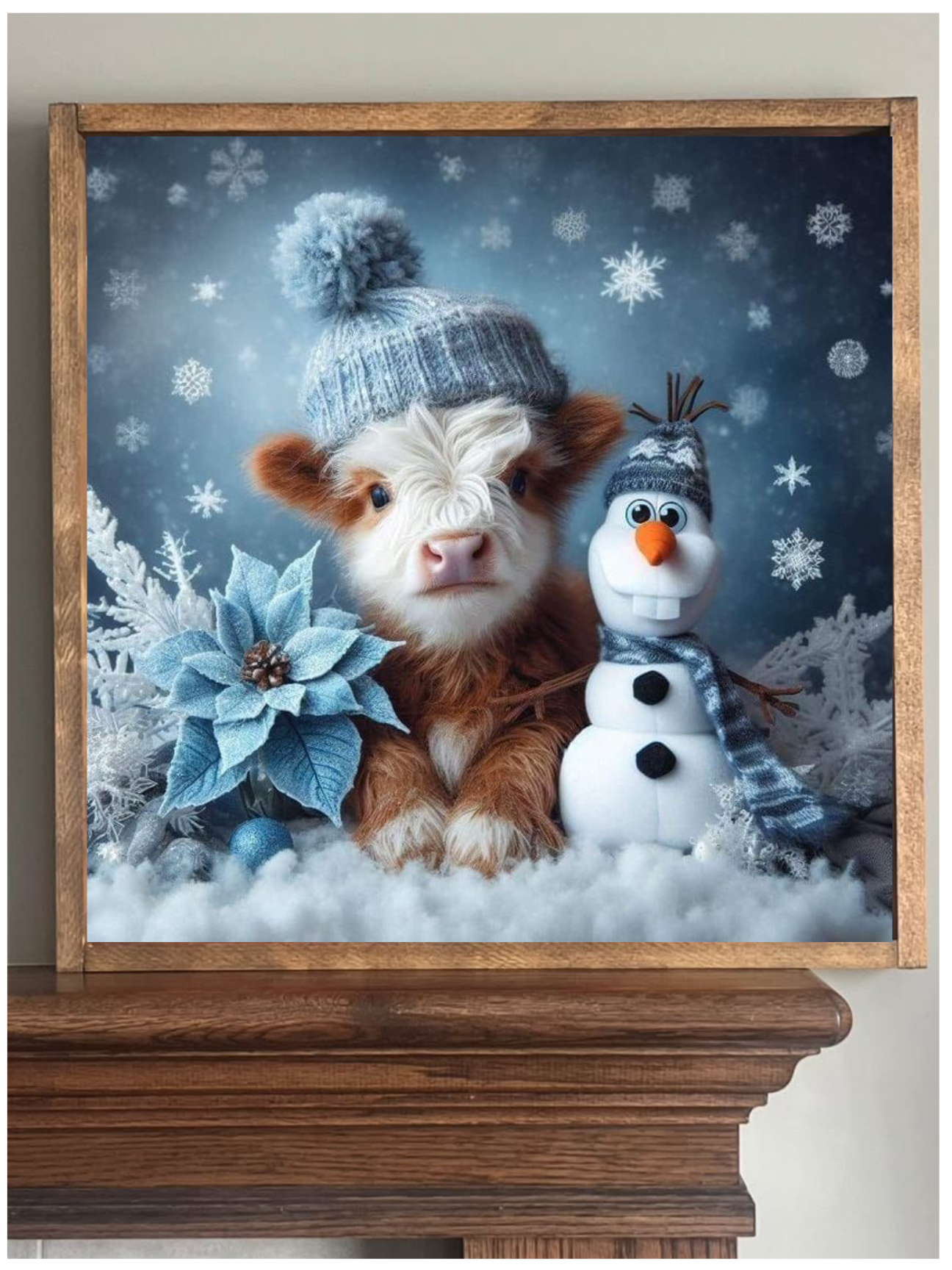 Freeze Friends Highland Cow Farmhouse Sign