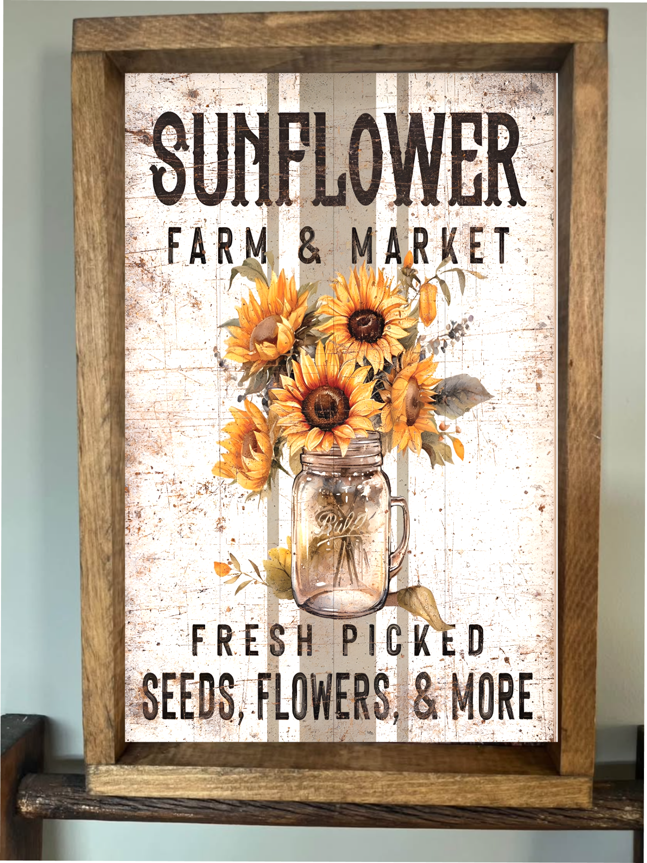 Fresh Picked Sunflowers Farmhouse Sign