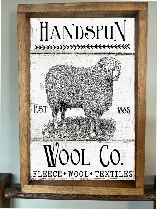 Homespun Wool Farmhouse Sign