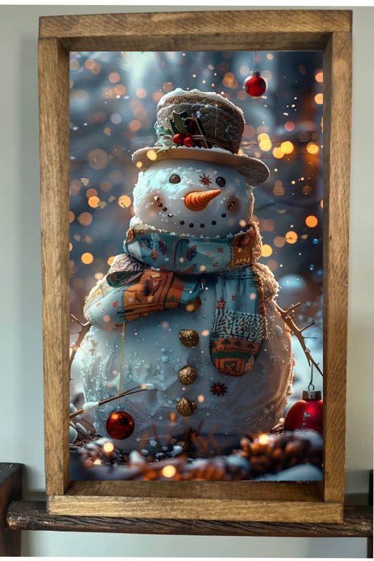 He's So Real Snowman Farmhouse Sign