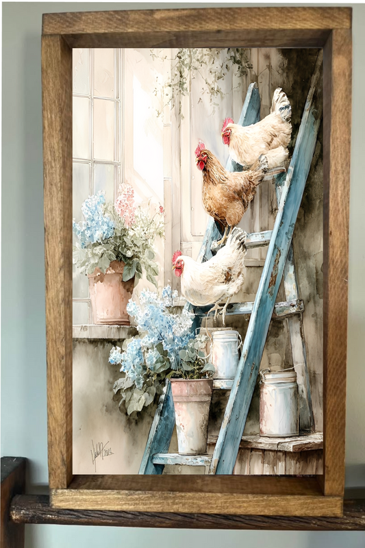 Hen Time Farmhouse Sign