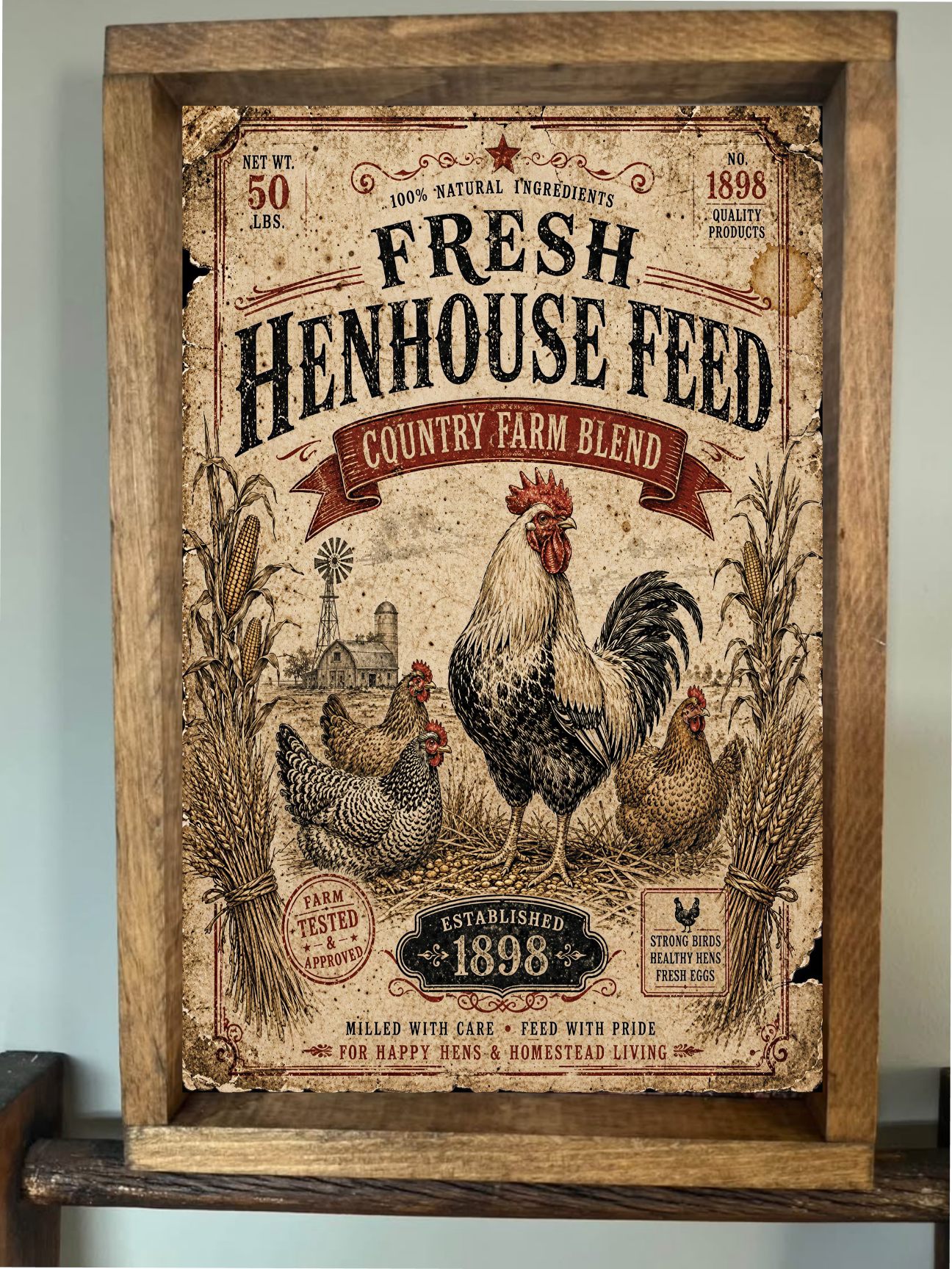 Henhouse Feed Farmhouse Sign