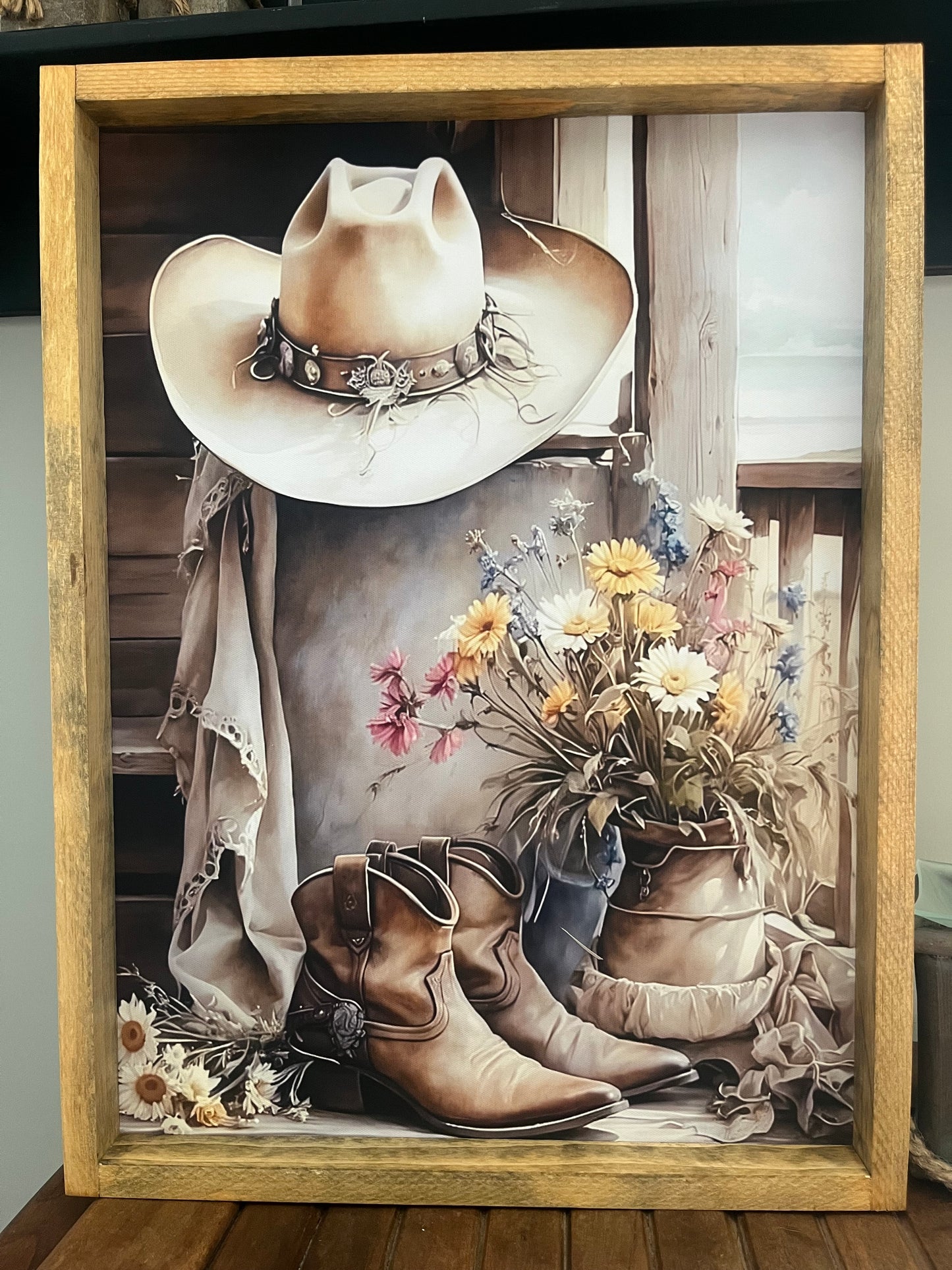 Farmhouse Scene Sign