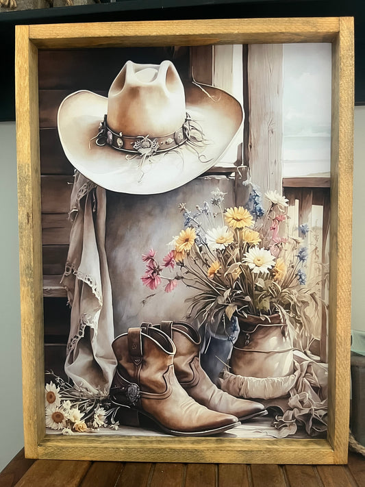 Farmhouse Scene Sign