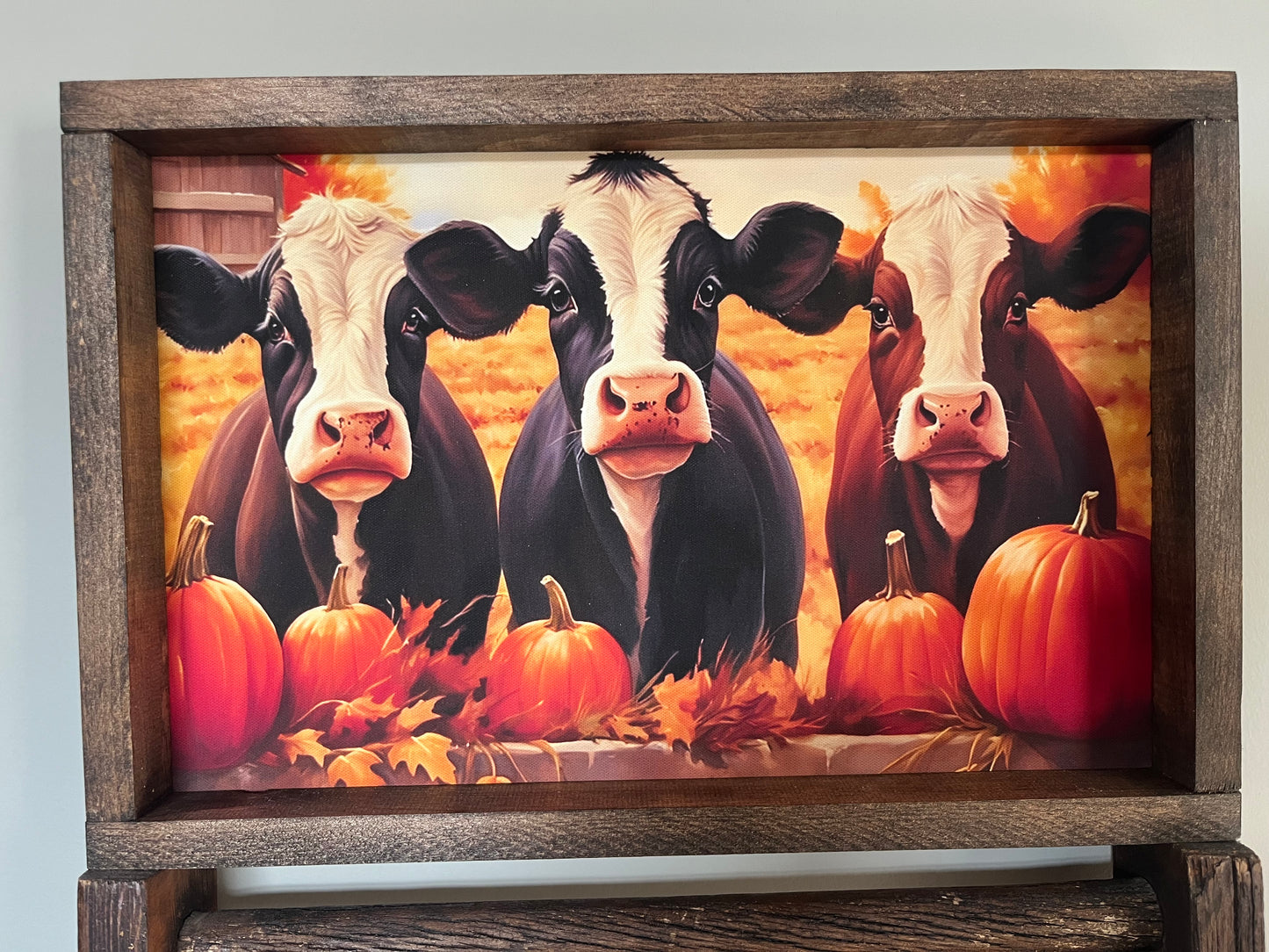 Fall Cows Farmhouse Sign
