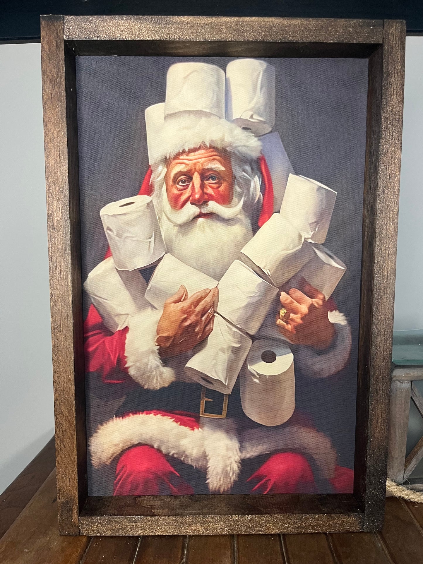 Bathroom Santa Farmhouse Sign