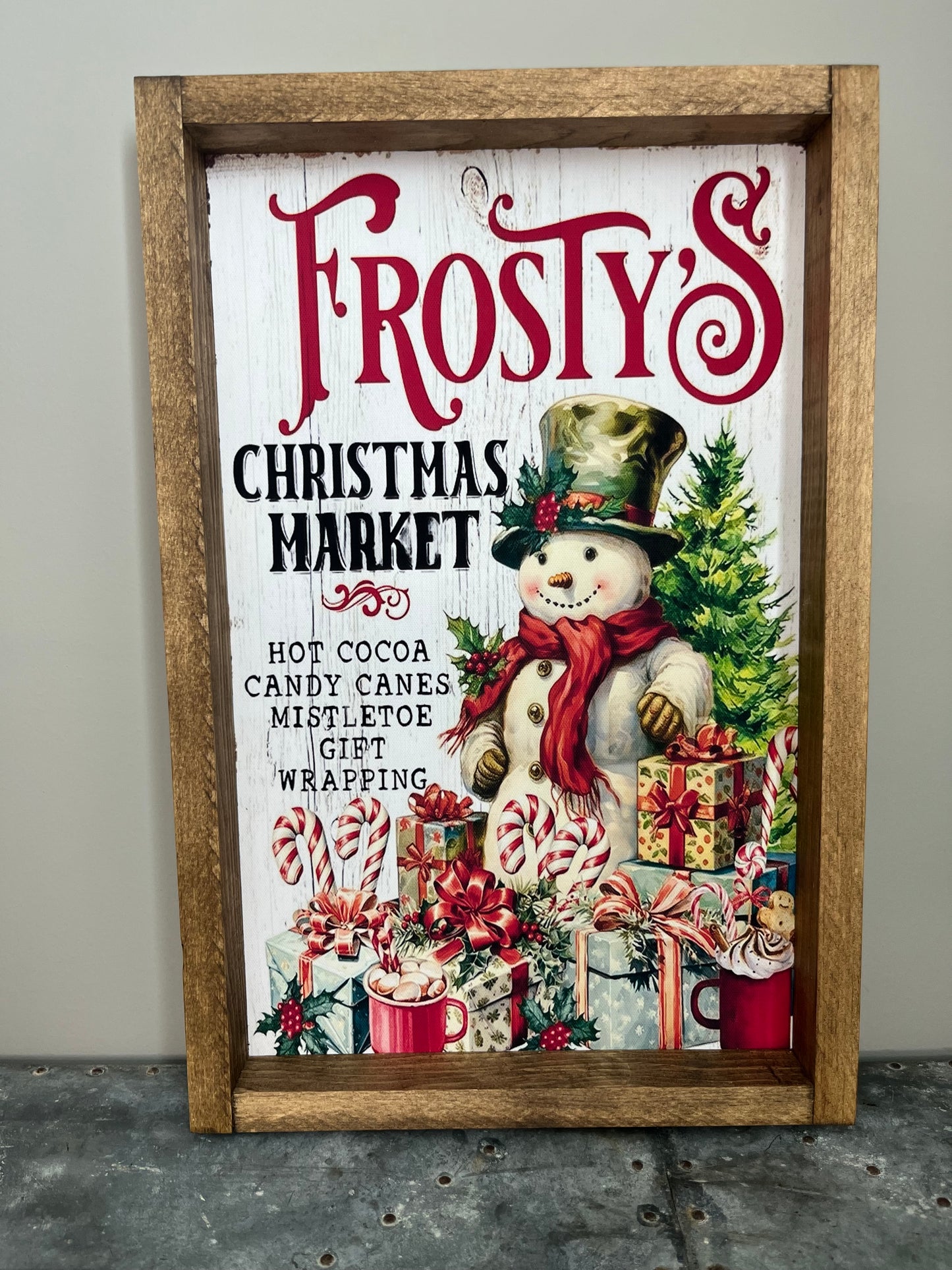 Frosty's Christmas Market Farmhouse Sign