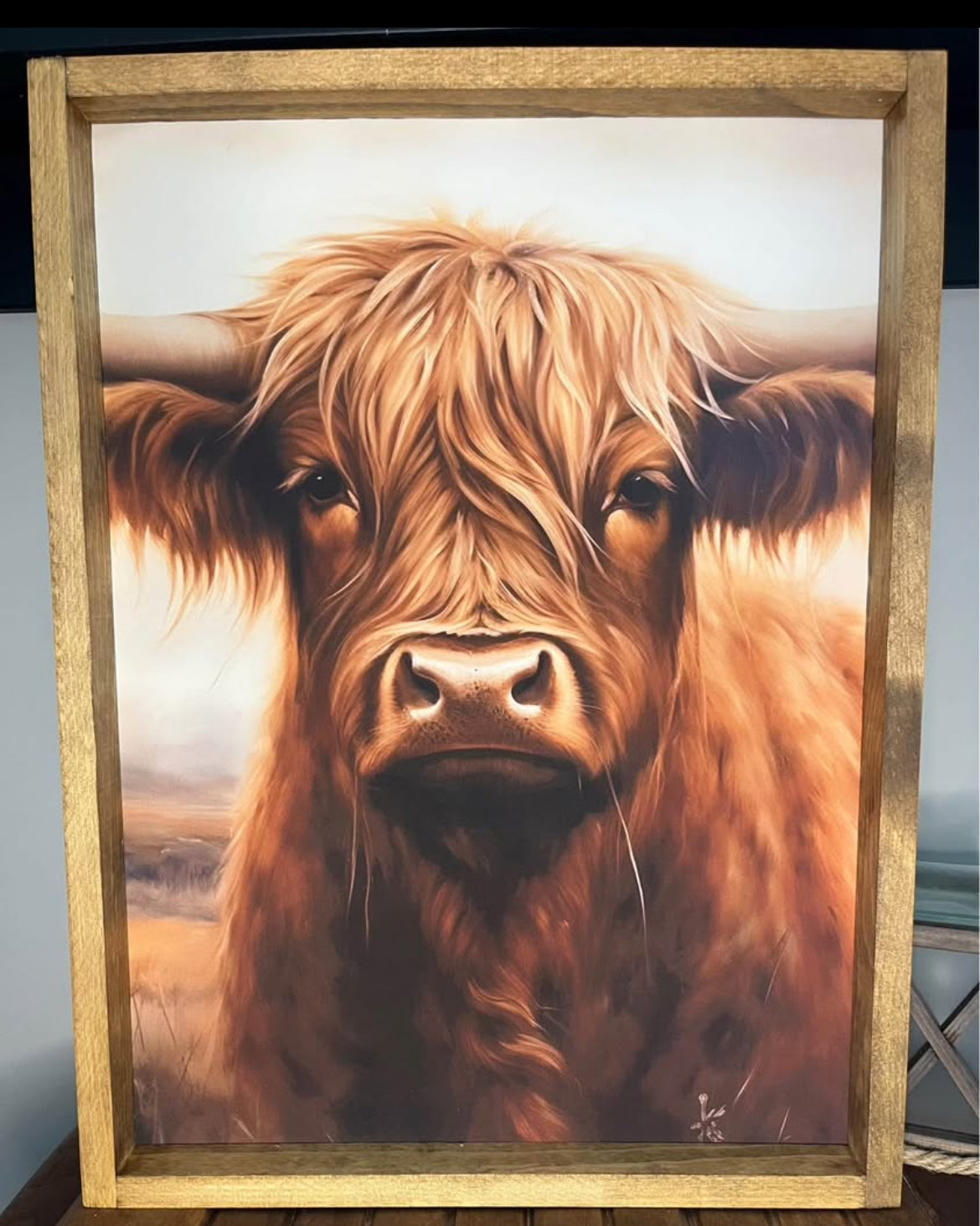 Highland Cow Farmhouse Sign