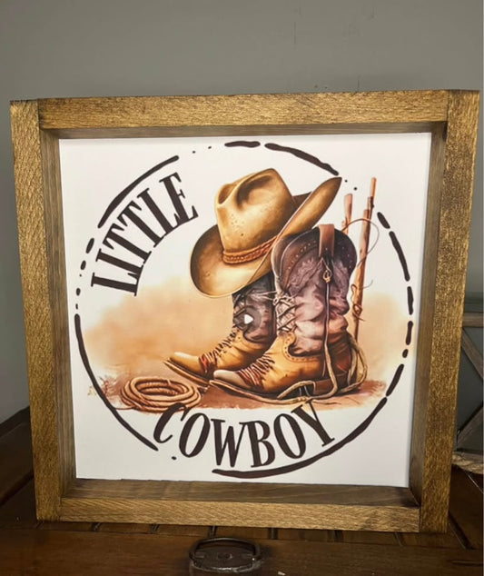 Little Cowboy Farmhouse Sign