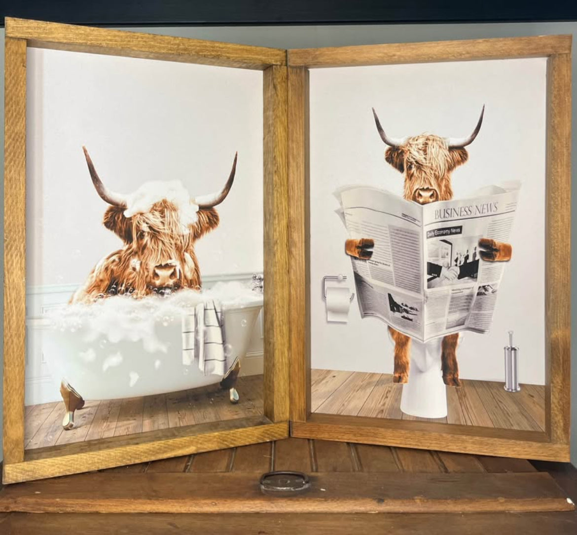Highland Cow Bathroom Set