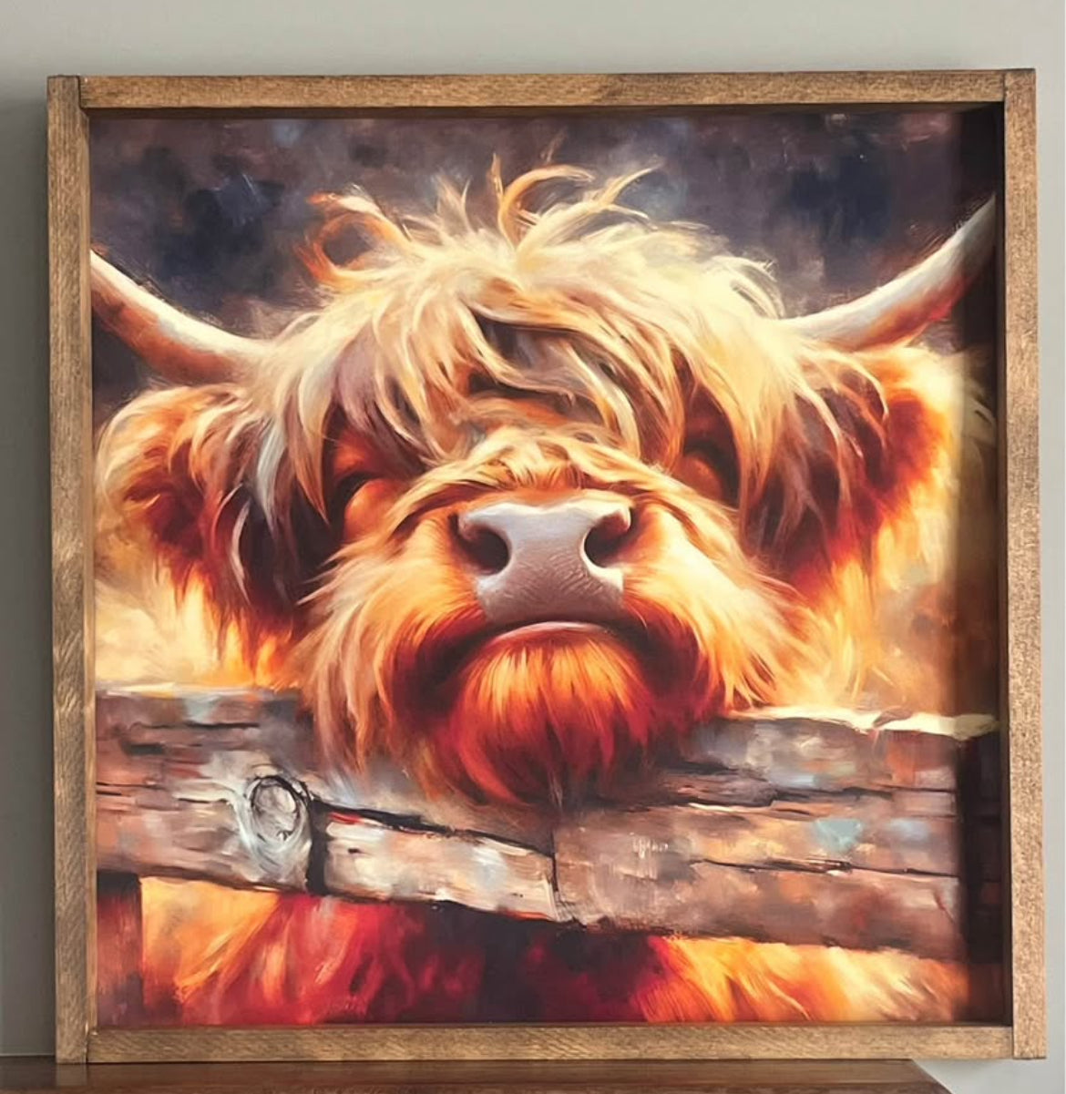 Be Happy Highland Cow Farmhouse Sign – Stir Crazy Signs