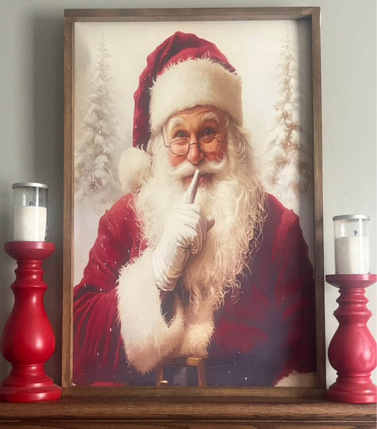 Santa Farmhouse Sign