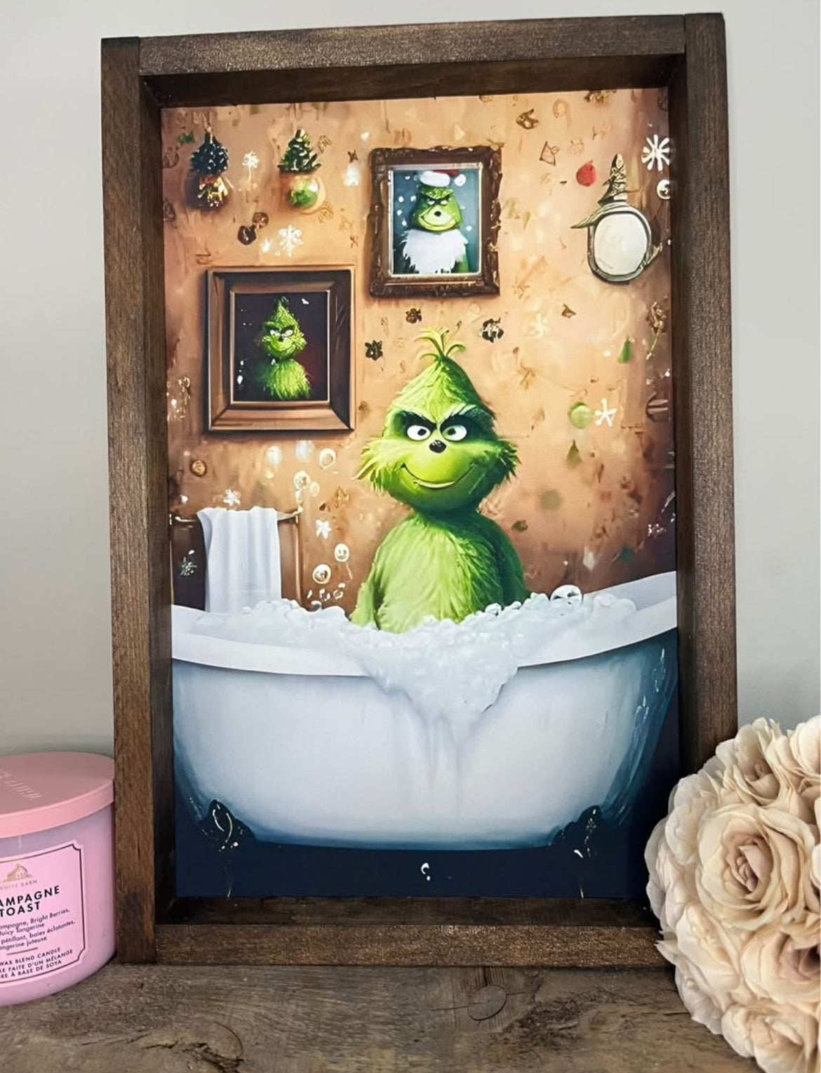 Bubbles The Grinch Farmhouse Sign – Stir Crazy Signs