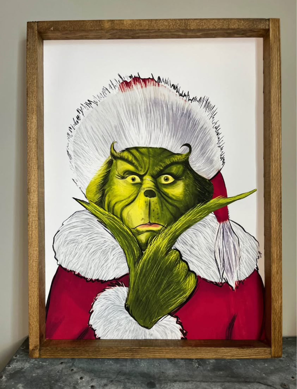 Thinking Grinch Farmhouse Sign
