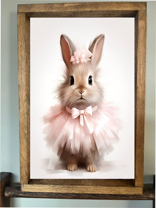 I'm So Cute Bunny Farmhouse Sign