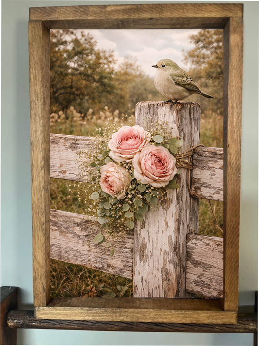 Just a Moment Farmhouse Sign