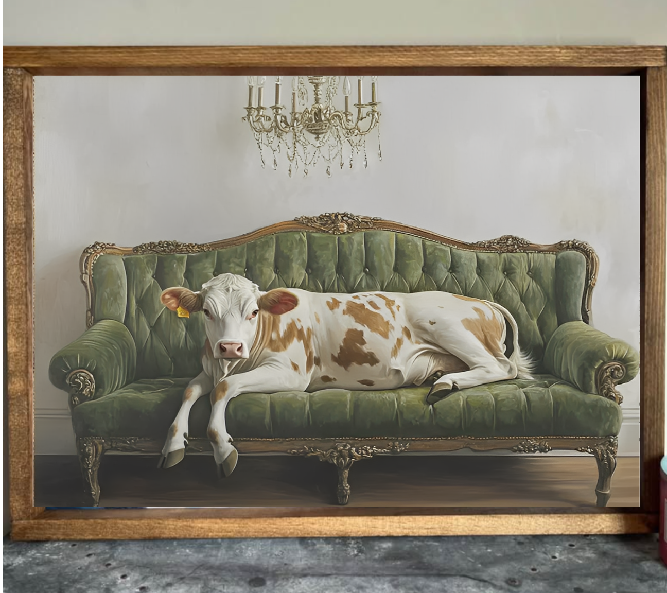 Laying Around Cow Farmhouse Sign