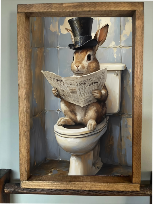 Magical Bathroom Bunny Farmhouse Sign