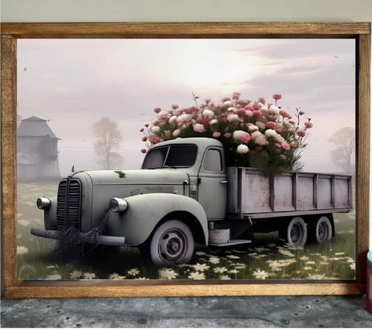 Misty Morning Flower Delivery Farmhouse Sign