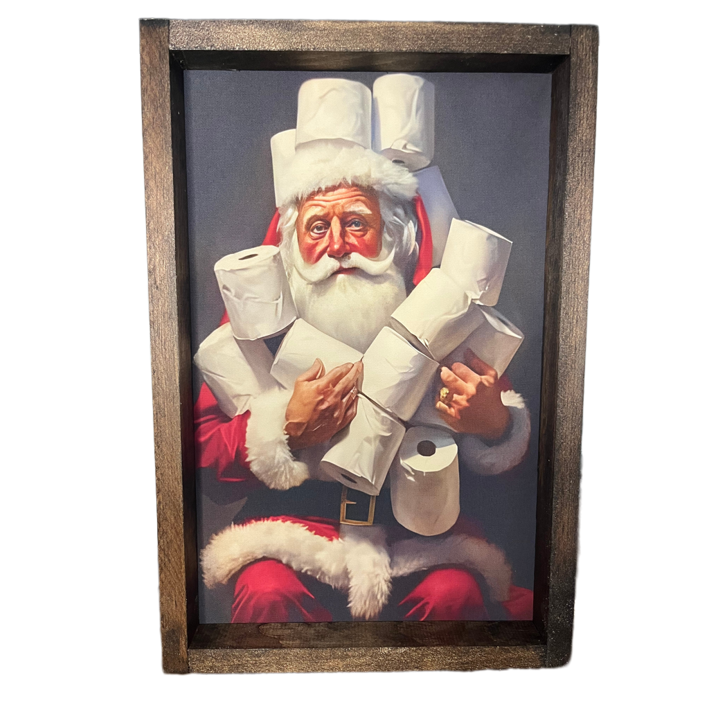 Bathroom Santa Farmhouse Sign