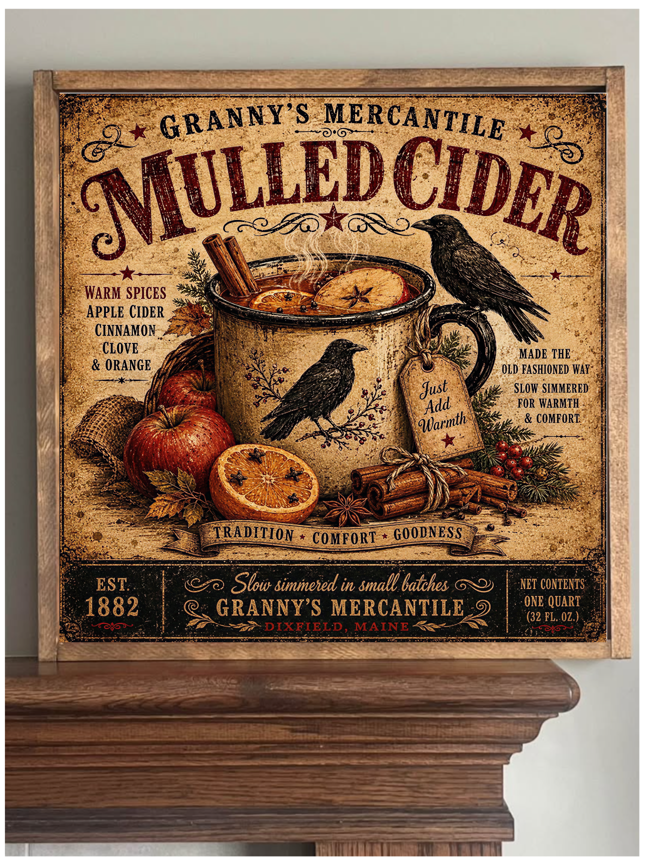 Mulled Cider Farmhouse Sign