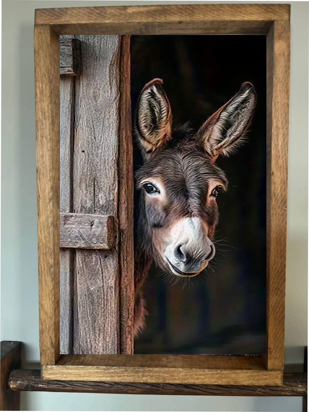 Nosey Donkey Farmhouse Sign