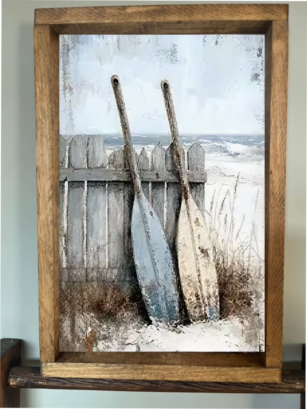 Painted Beach Oars Farmhouse Sign