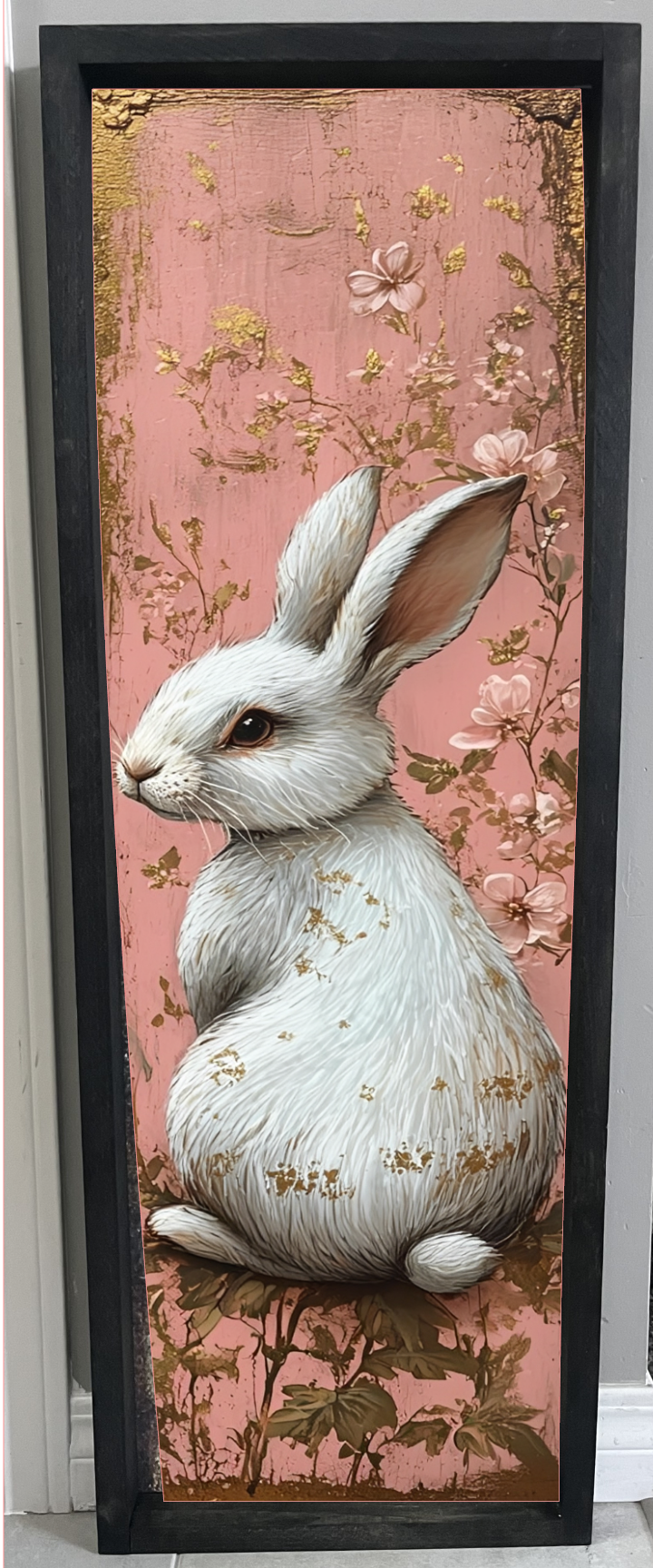 Pink Bunny Farmhouse Sign