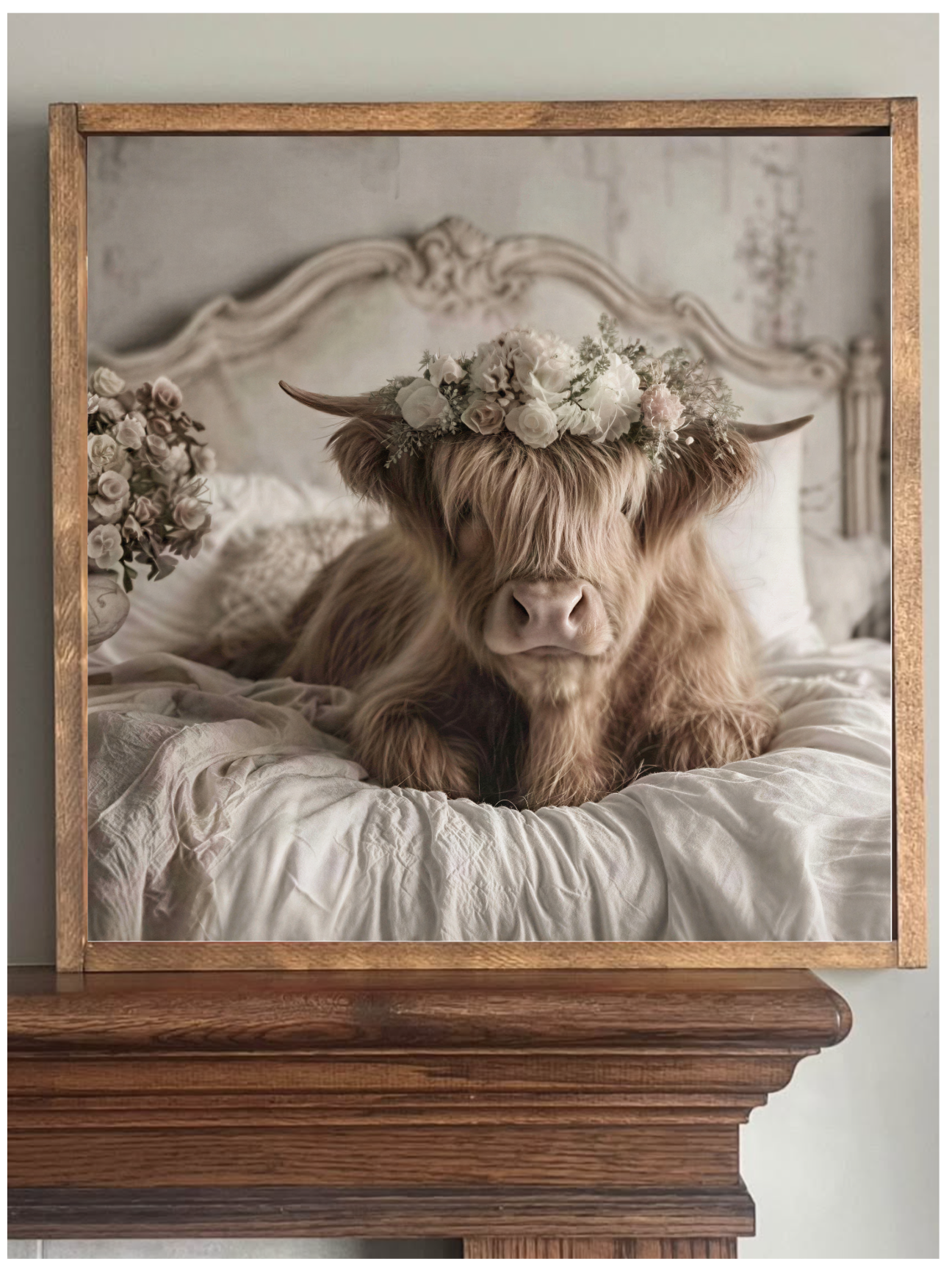 Pretty Girl Highland Cow Farmhouse Sign