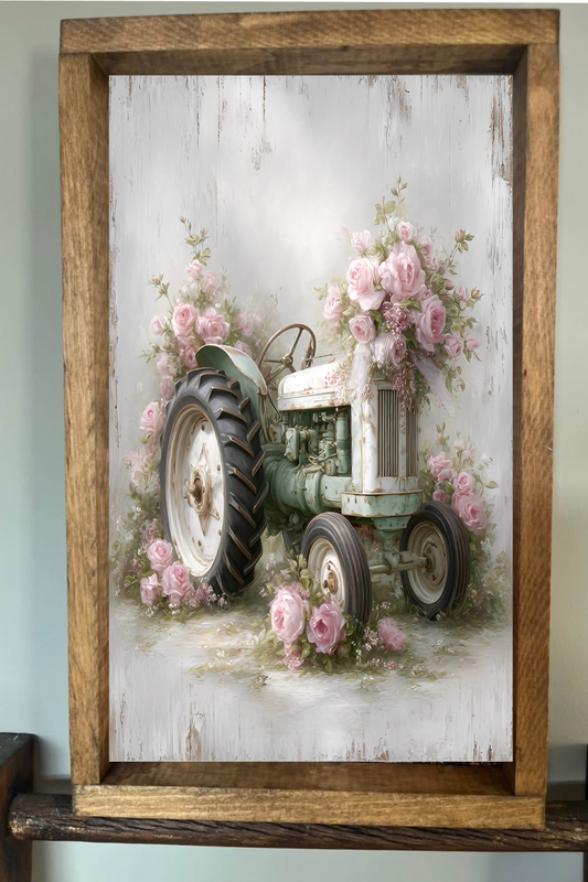 The Pretty Tractor Farmhouse Sign
