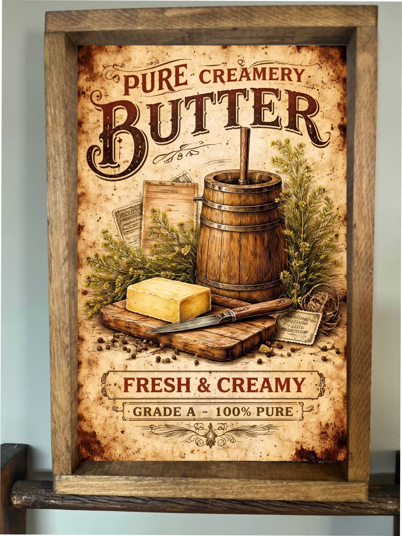 Pure Butter Farmhouse Sign