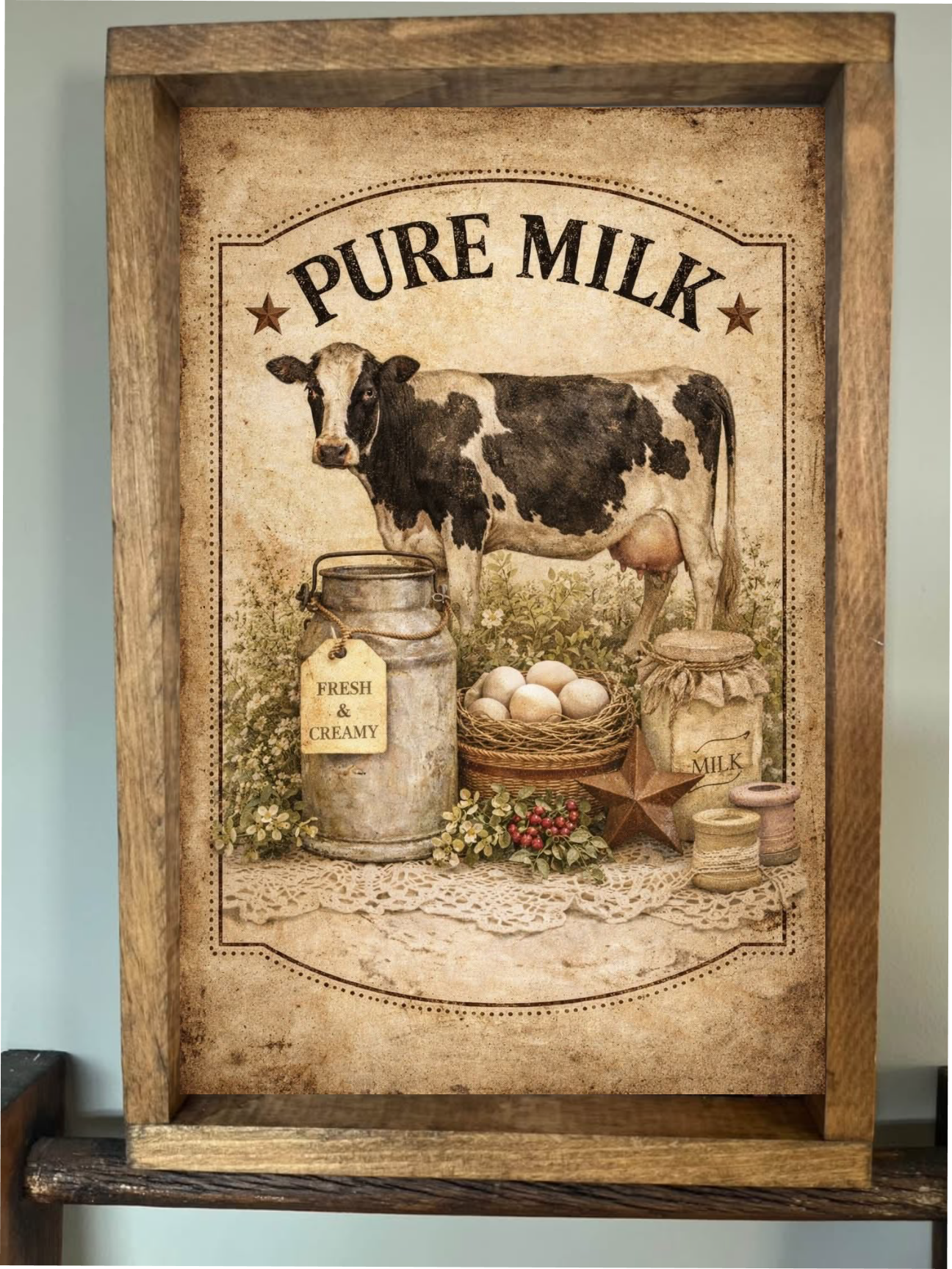 Pure Milk Farmhouse Sign